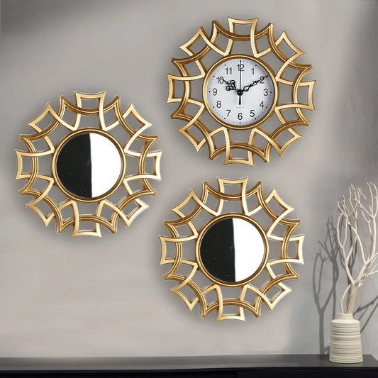 Clovian | Elegant Vintage Wall Clock for Timeless Decor A - 3pcs NALANI