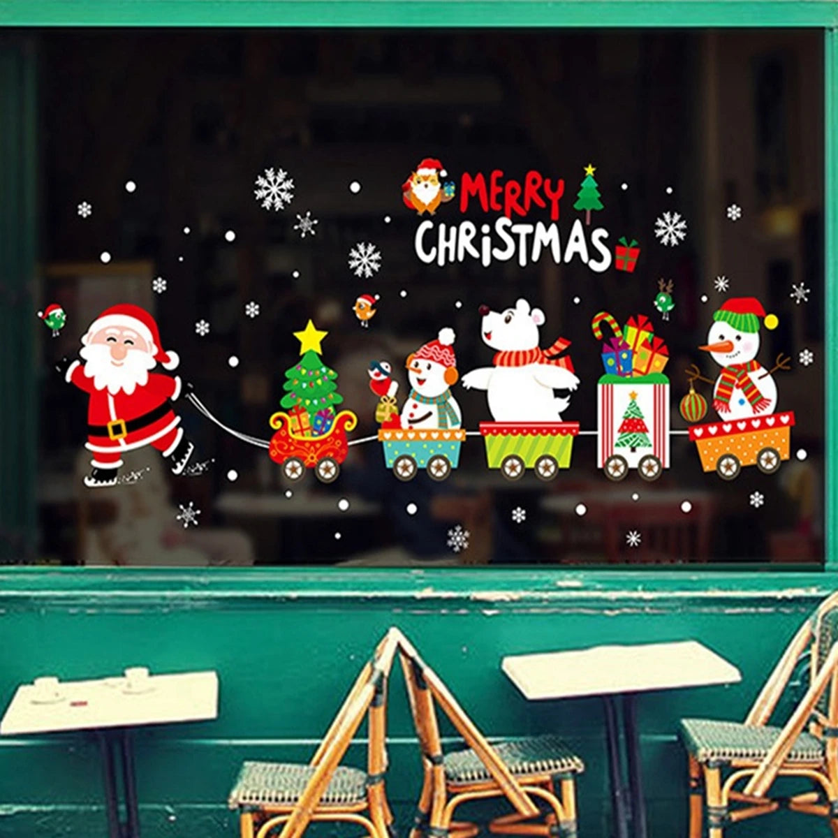 Christmas Wall Window Stickers For Home Decor Xmas Ornaments 2025