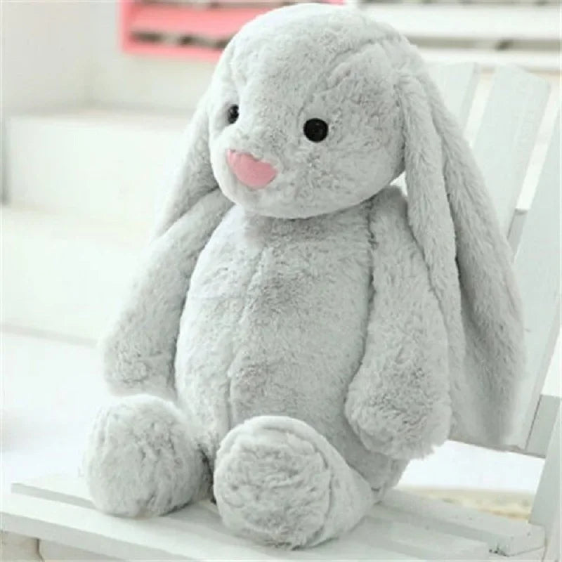 Soft Plush Bunny Toy For Kids Cute Cuddly Rabbit Friend Gray NALANI
