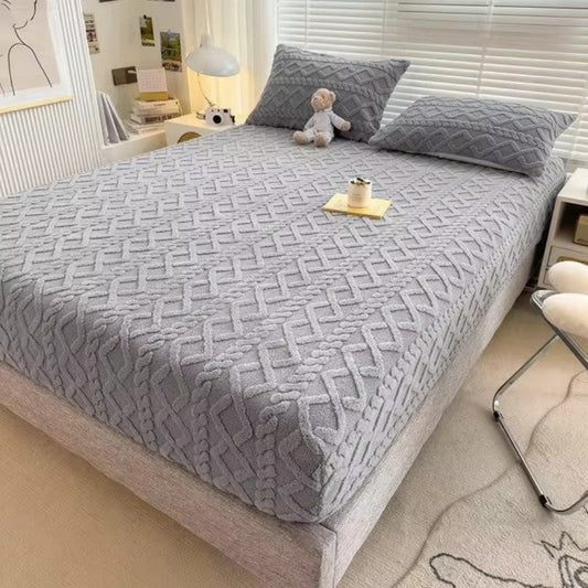 Luxurious Velvet Mattress Protector for Soft Comfort Gray NALANI