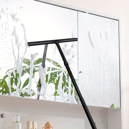 Telescopic Shower Squeegee For Easy Glass Tile Cleaning Black NALANI