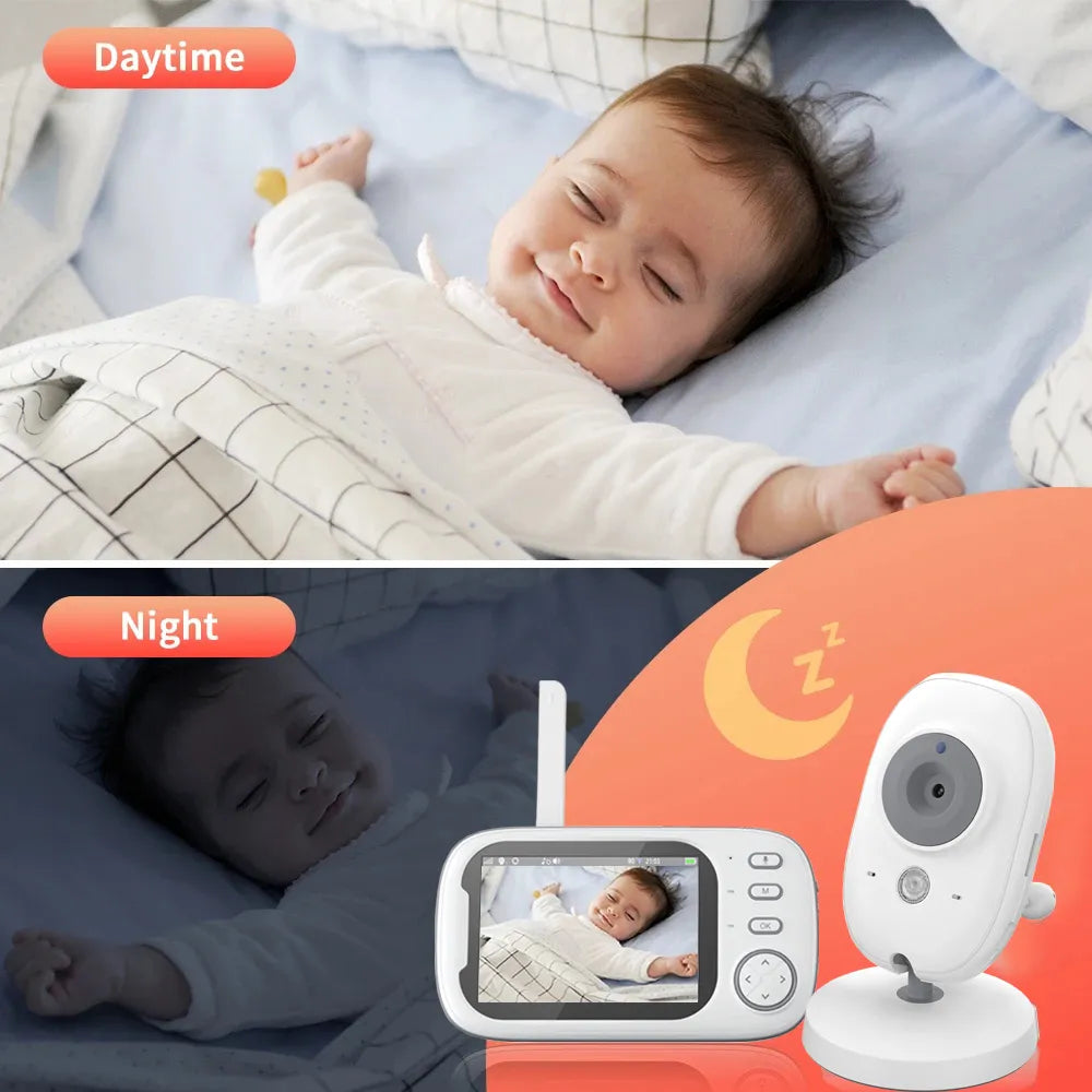Wireless Baby Monitor With LCD Screen Temperature Tracking NALANI