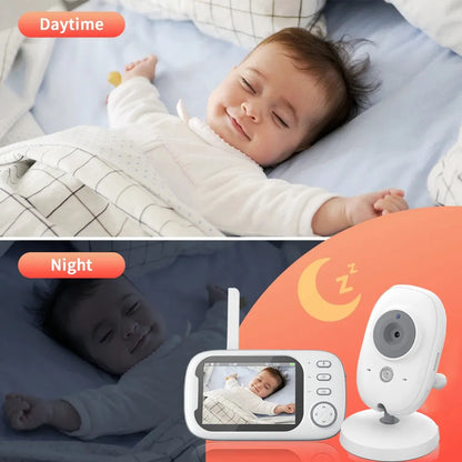 Wireless Baby Monitor With LCD Screen Temperature Tracking NALANI