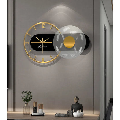 Modern Metal Wall Clock with Geometric Design for Home Decor Type A NALANI
