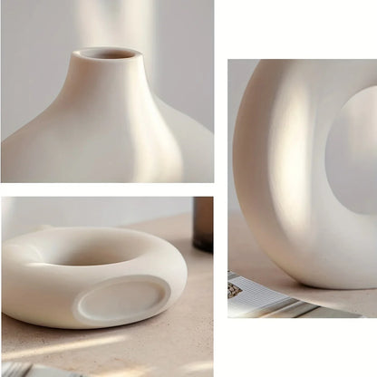 Minimalist Nordic Donut Design Vase for Home Decor NaLani