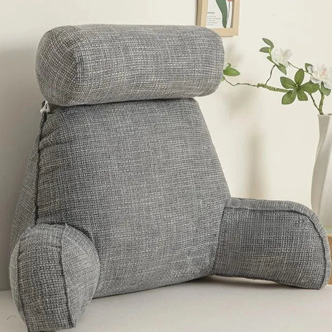 Ergonomic Lumbar Cushion Adjustable Headrest Armrests Gray NALANI