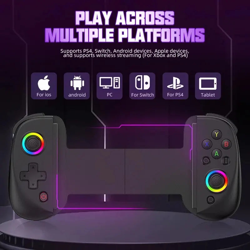 Mobile and Console Gaming Controller with RGB LED Lighting NALANI