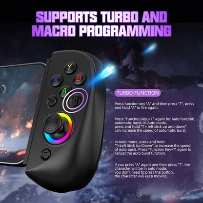 Mobile and Console Gaming Controller with RGB LED Lighting NALANI
