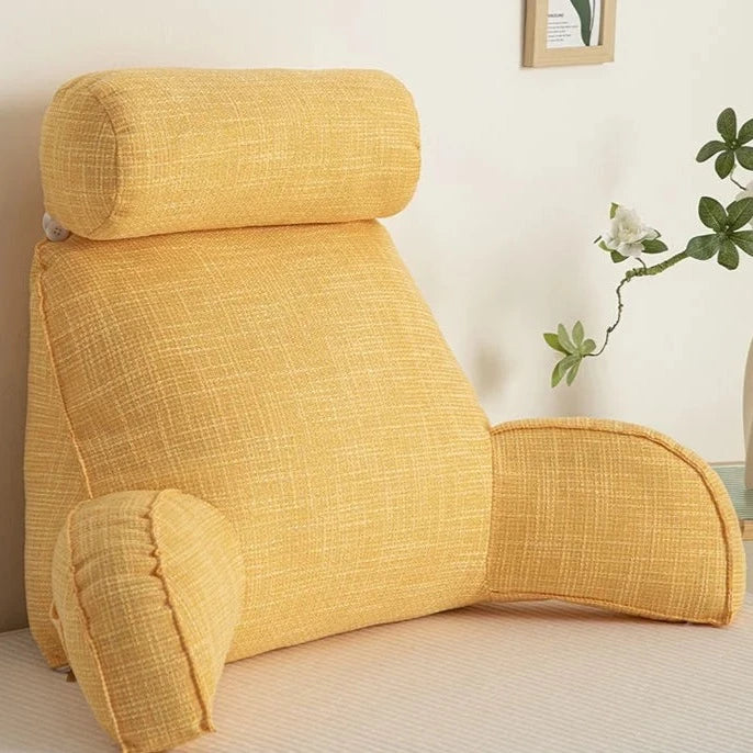 Ergonomic Lumbar Cushion Adjustable Headrest Armrests Yellow NALANI