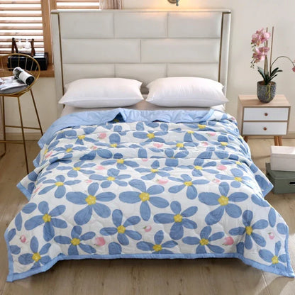Woven Wool Printed Duvet Set Machine Washable Soft Comfort Stranger blossoms NALANI