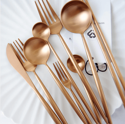 Slim Stainless Steel Cutlery Set 16 or 20 Piece Dining NALANI