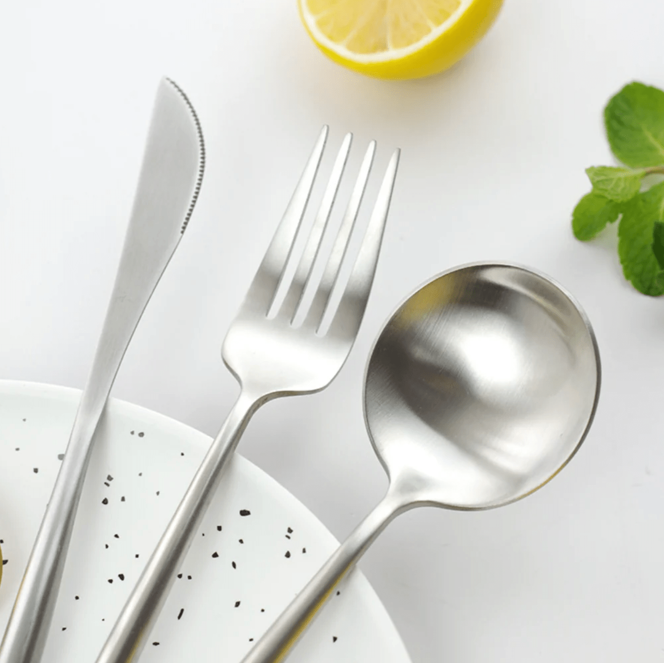 Slim Stainless Steel Cutlery Set 16 or 20 Piece Dining NALANI