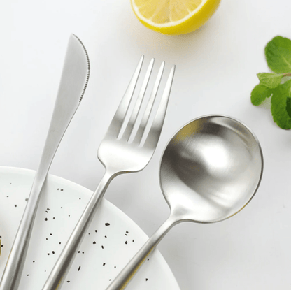 Slim Stainless Steel Cutlery Set 16 or 20 Piece Dining NALANI