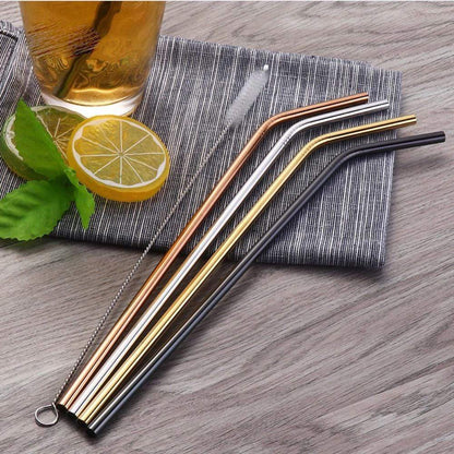 Eco Friendly Matte Metal Straws Set Reusable Kitchen NALANI