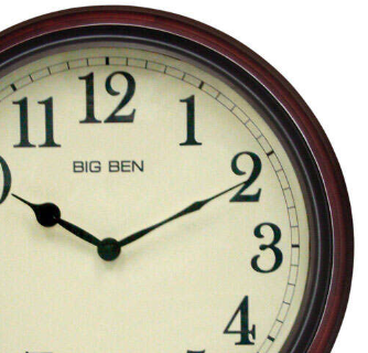 Timeless Classic Wall Clock in Brown Wood for Elegant Interiors NALANI