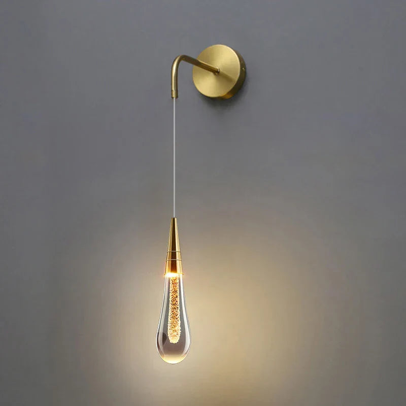 Elegant Crystal Drops LED Wall Lamp for Timeless Home Decor NALANI