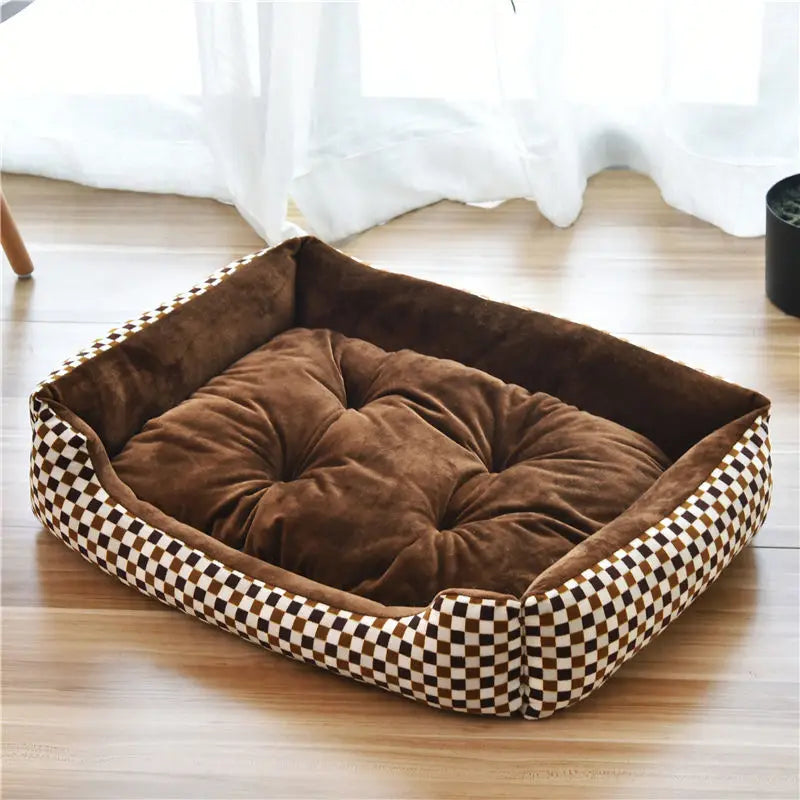 Colorful Comfortable Dog Bed For Pets Cozy Resting Spot Brown NALANI