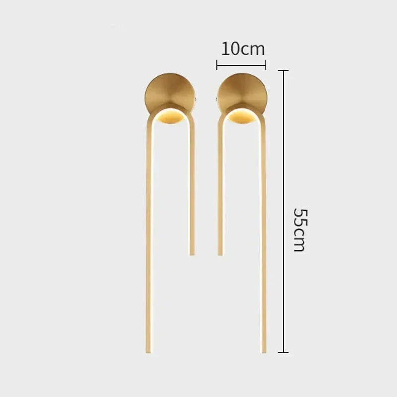 Modern LED Wall Lamps for Ambient Lighting in Any Room Gold left and right NaLani