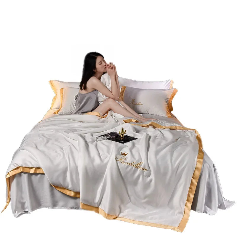 Silk Cooling Blankets For Summer Nights European Style NALANI