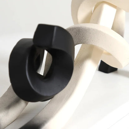 Abstract Minimalist Twisted Siamese Cat Sculpture for Home Decor NALANI