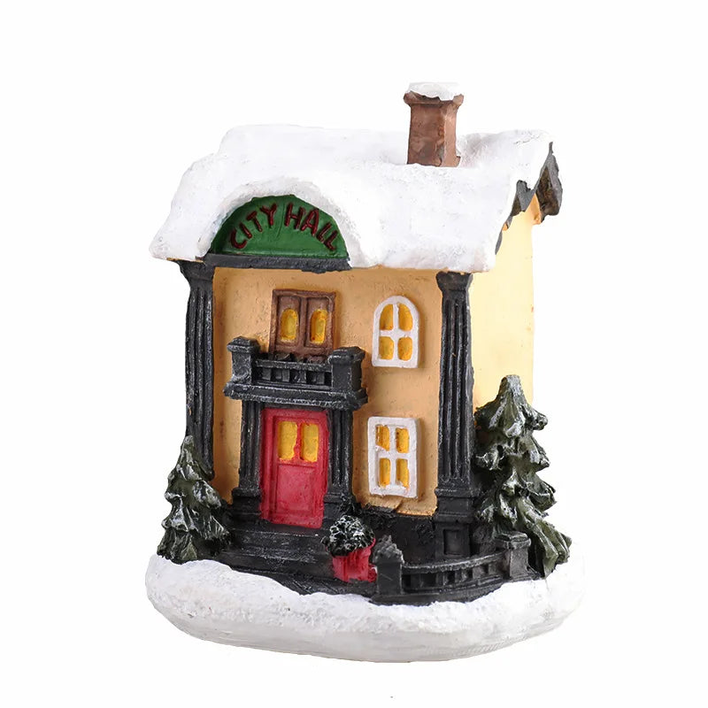 Christmas Night Light Resin Ornament Battery Powered Home Decor
