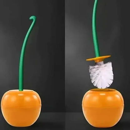 Cherry Shaped Toilet Brush Set With Ergonomic Handle Orange NALANI