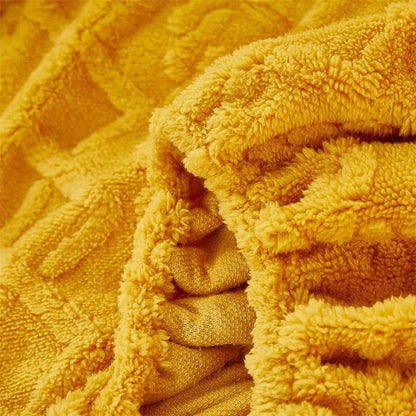 Winter Velvet Fleece Bedding For Warm Yellow Comfort NALANI