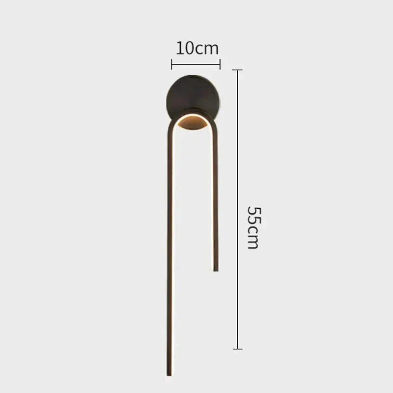 Modern LED Wall Lamps for Ambient Lighting in Any Room Black right NaLani