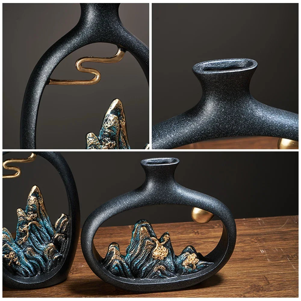 Minimalist Resin Vase Stylish Home Decor for Elegant Interiors NaLani