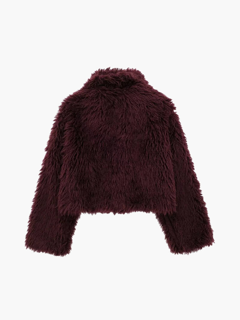 Fluffy Fur Coat With Long Loose Sleeves For Autumn Winter NALANI