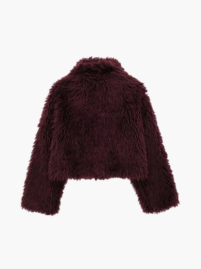 Fluffy Fur Coat With Long Loose Sleeves For Autumn Winter NALANI