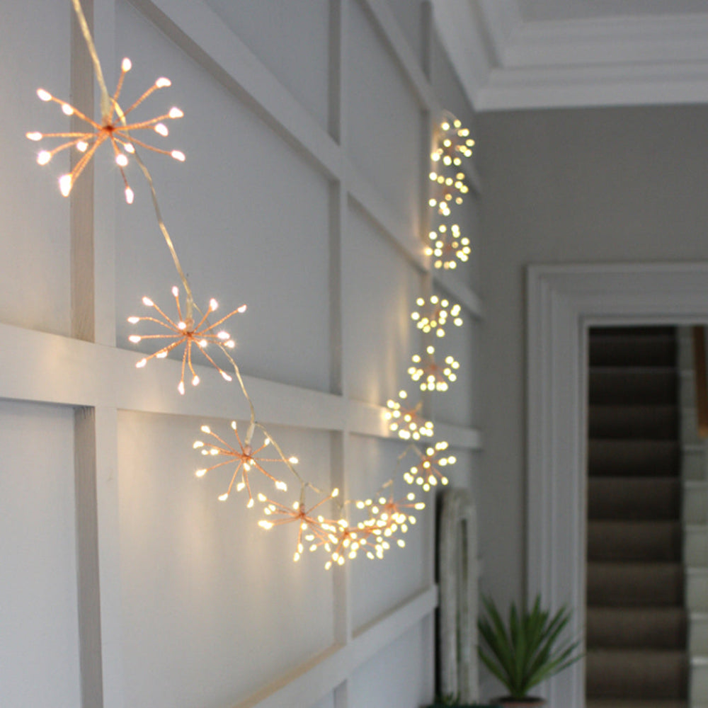 Copper Starburst String Lights For Elegant Home Decor Network NALANI