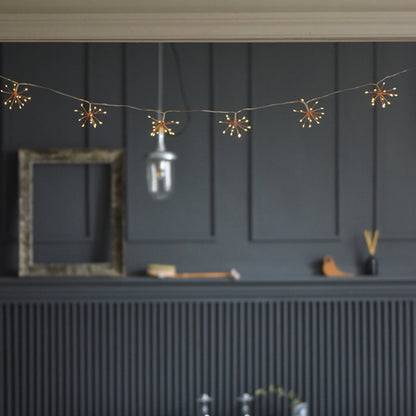 Copper Starburst String Lights For Elegant Home Decor NALANI