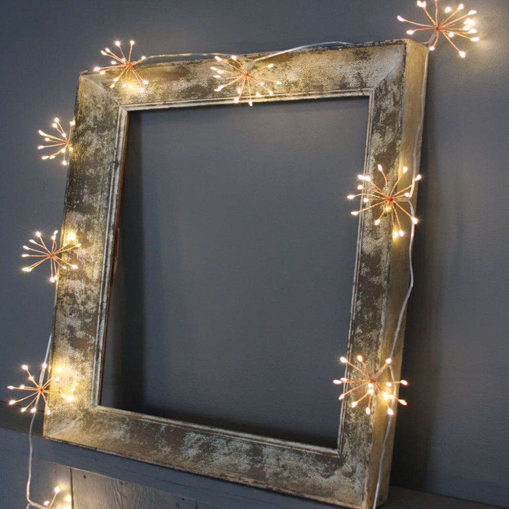 Copper Starburst String Lights For Elegant Home Decor Battery NALANI