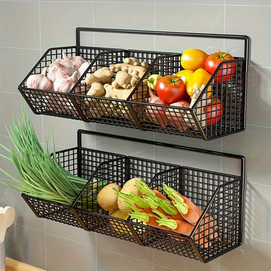 Modern Wall Mounted Kitchen Wire Basket For Storage NALANI