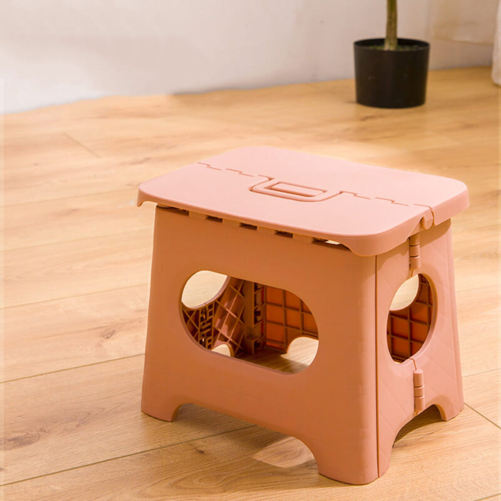 Lightweight Portable Foldable Step Stool With Carry Handle Pink Medium NALANI