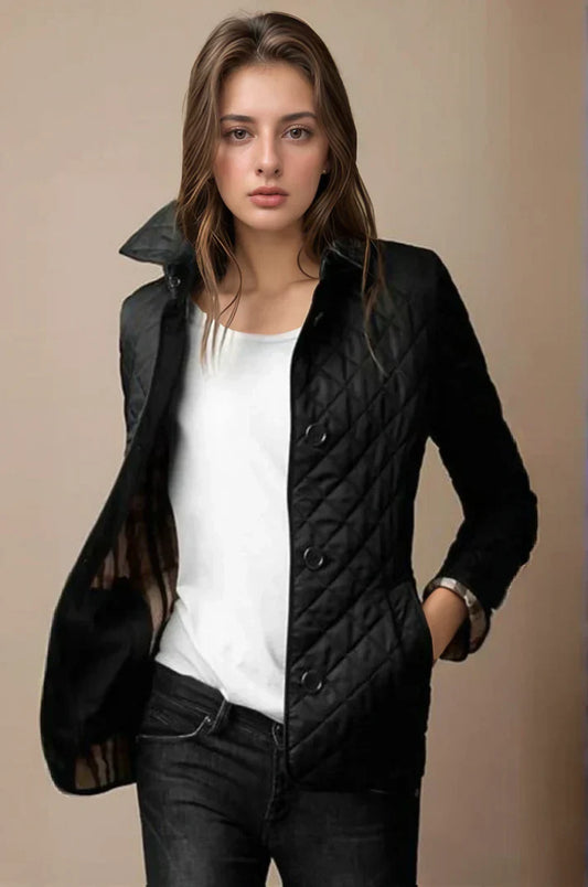Sandré | Stylish Quilted Jacket - Classic Button-Up Design with Lightweight Warmth