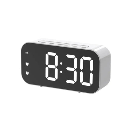 LED Alarm Clock With Voice Control And Temperature Display White NALANI