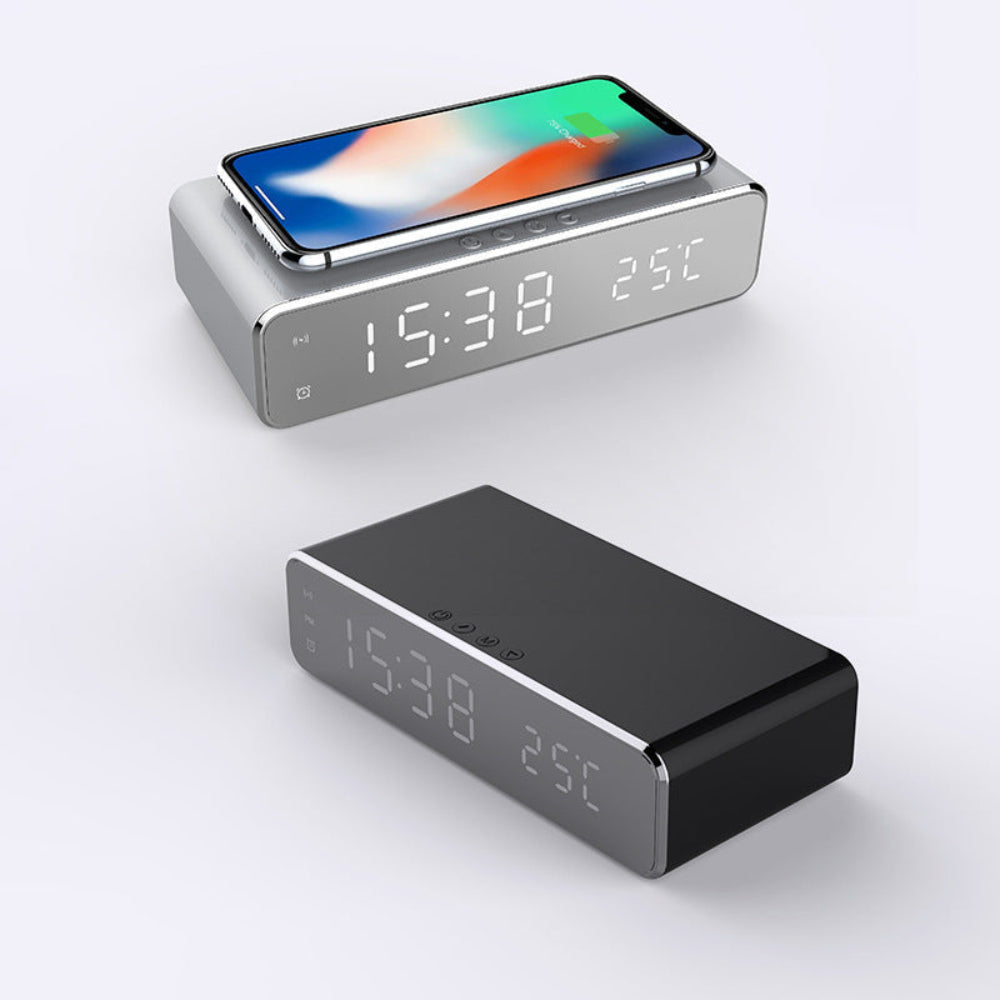 LED Alarm Clock With Wireless Charging Pad For Nightstands NALANI