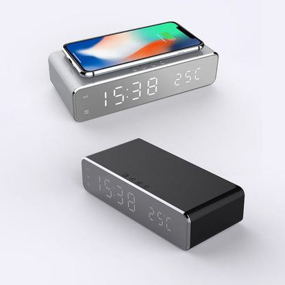 LED Alarm Clock With Wireless Charging Pad For Nightstands NALANI