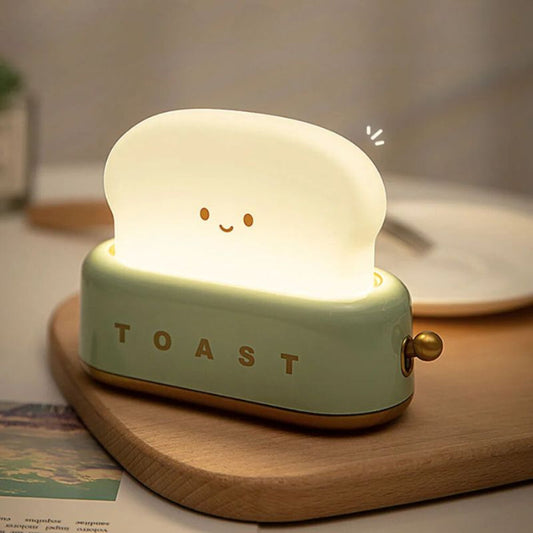 Lucento - Rechargeable Toast Night Light For Kids Cute Toast Lamp Green NALANI