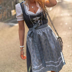 Bavorský dirndl kostým s vysokým pasem – maškarní kostým na Oktoberfest