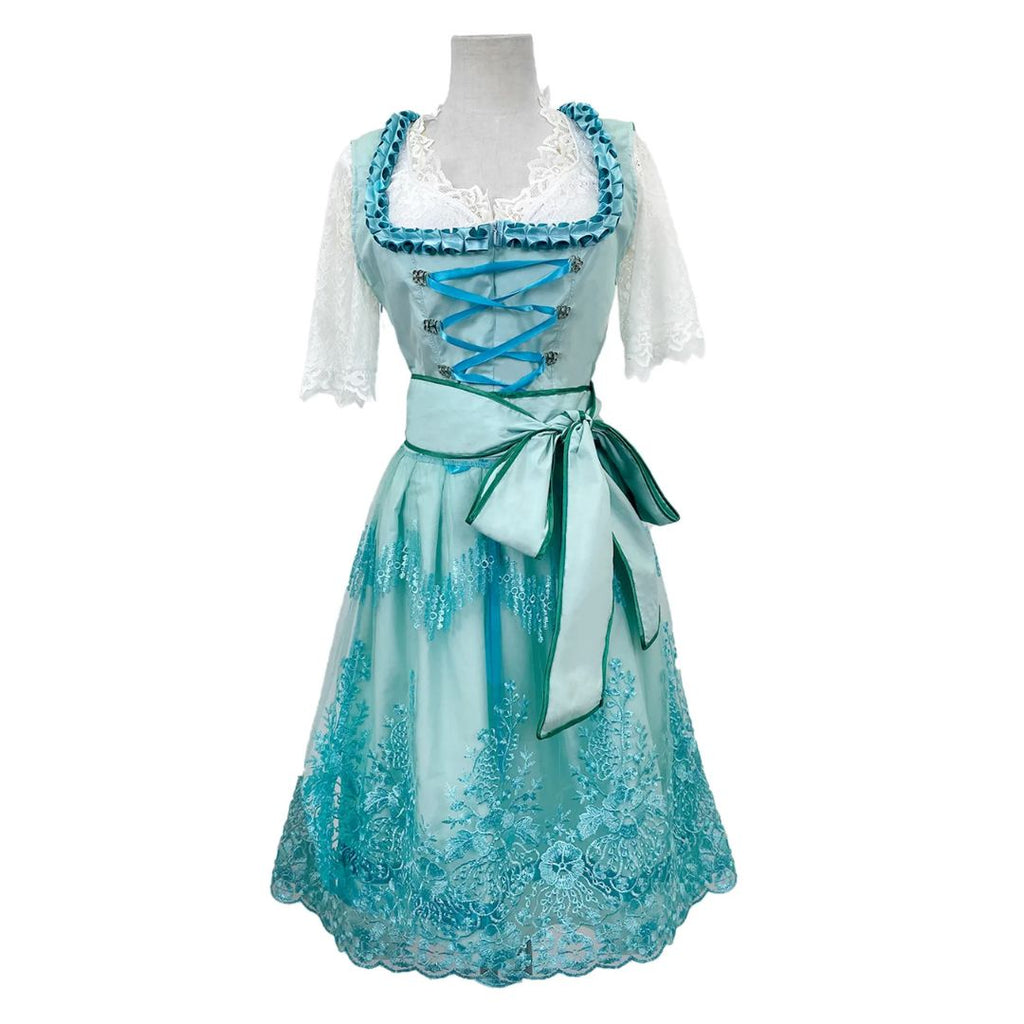 Printed Bavarian Dirndl Dress - Oktoberfest Fancy Dress Costume