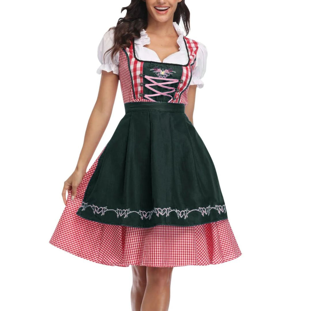 Bavorský dirndl – německé lidové šaty na Oktoberfest s zástěrou