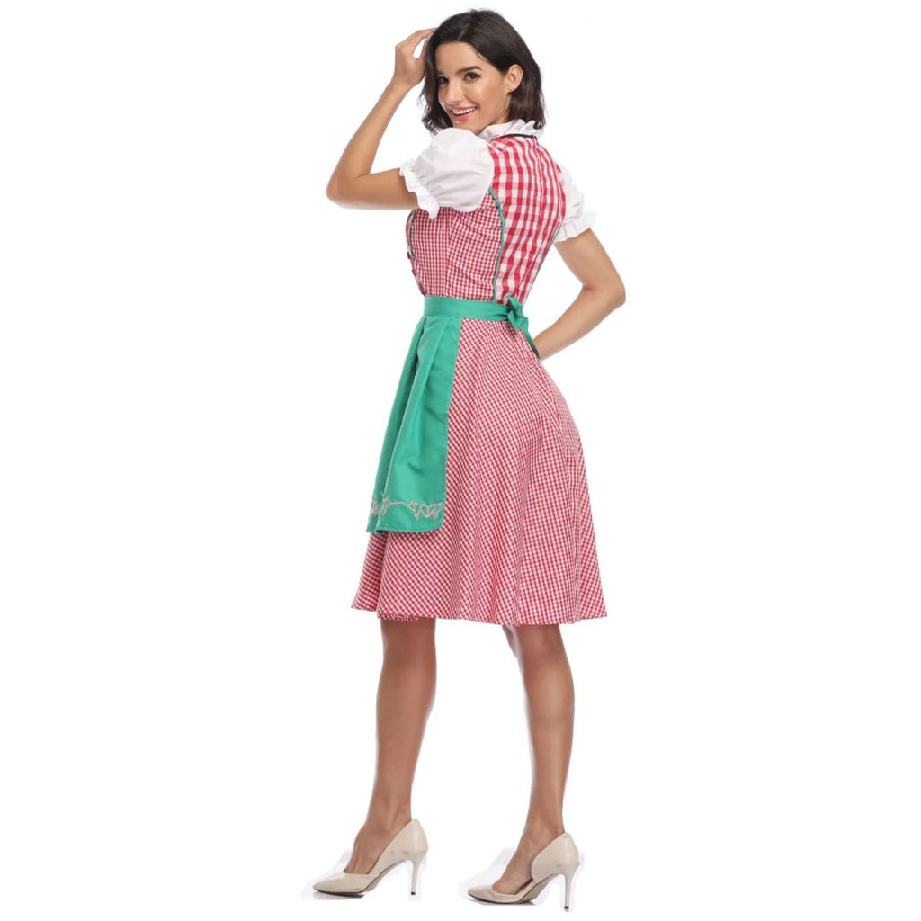 Bavorský dirndl – německé lidové šaty na Oktoberfest s zástěrou