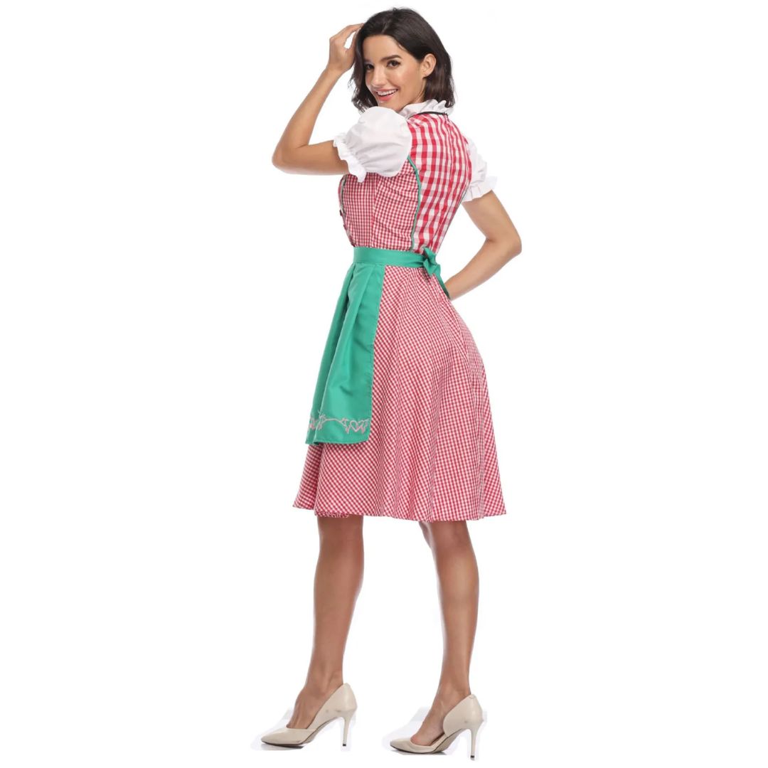 Bavorský dirndl – německé lidové šaty na Oktoberfest s zástěrou