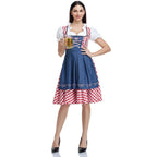 Bavorský dirndl – německé lidové šaty na Oktoberfest s zástěrou