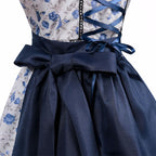 Bavarian Dirndl Dress - Oktoberfest Outfit with Lacing and Apron