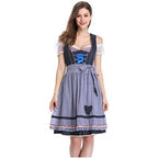 Bavarian Dirndl Dress - Traditional Oktoberfest Waitress Costume