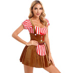 Bavarian Dirndl Dress - Oktoberfest & Halloween Fancy Dress Costume